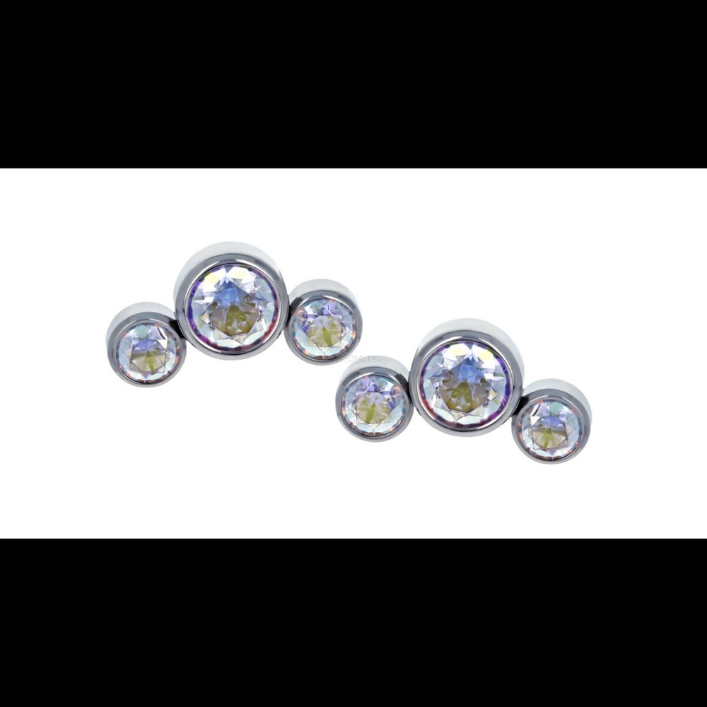 ❌SOLD❌ Anatometal 3 gem cluster